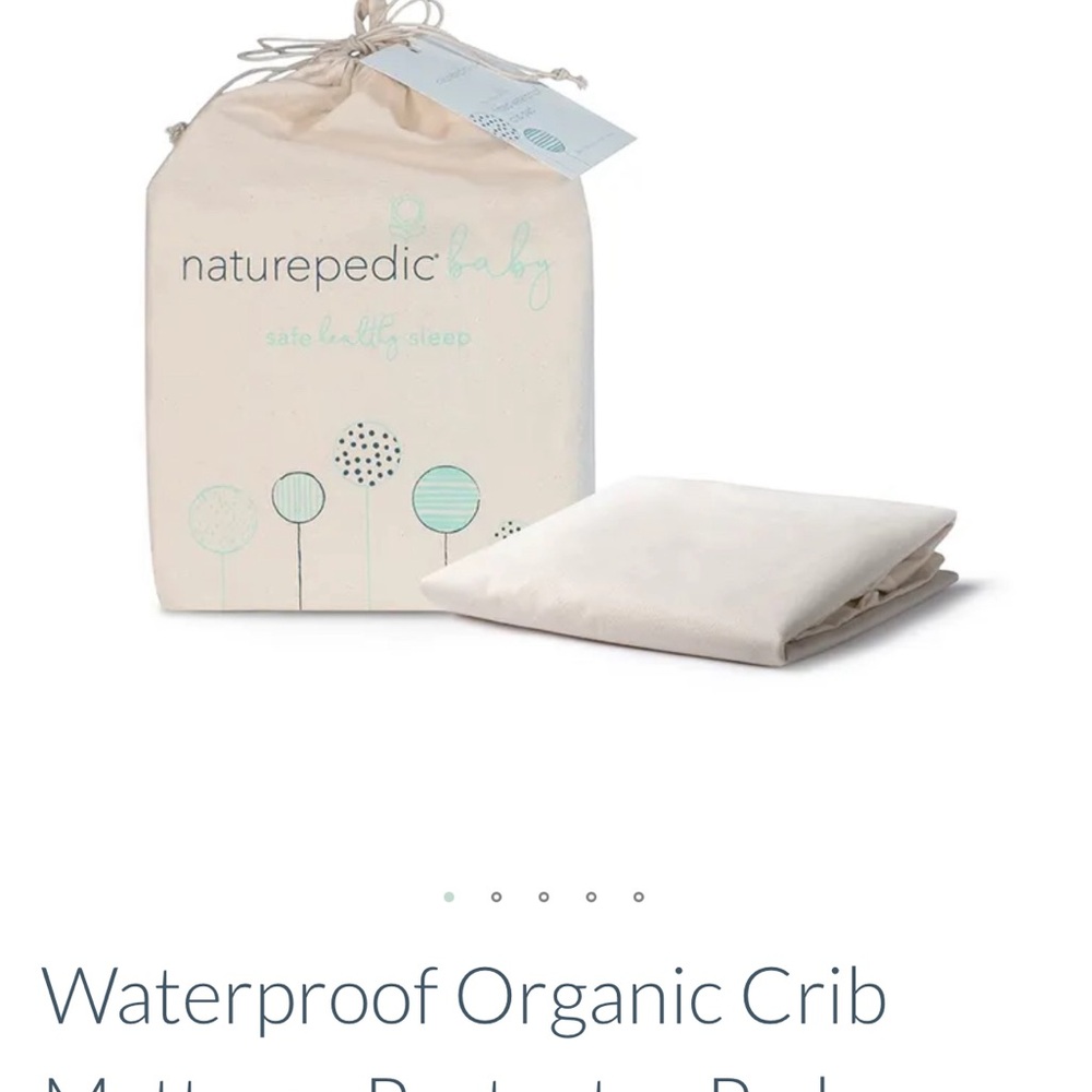 Naturepedic nontoxic crib mattress protector + sheets
